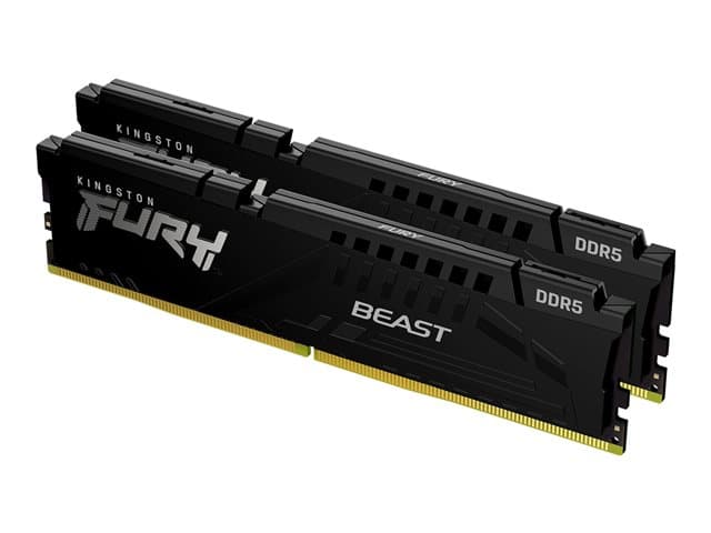 KINGSTON - FURY Beast - DDR5 - kit - 64 GB: 2 x 32 GB - DIMM 288-pin - 6000 MT/s / PC5-48000 - CL30 - 1.4 V - unbuffered - on-die ECC - black