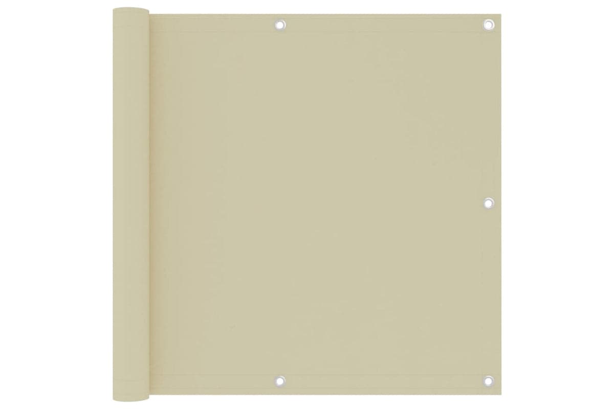 vidaXL 134954 Balcony Screen Cream 90x500cm Oxford Fabric