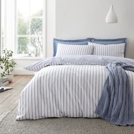Hampton Stripe Duvet Set Blue
