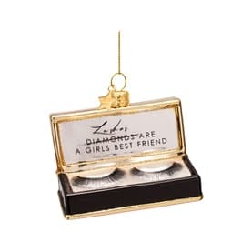 Fake Lashes Glass Tree Decoration