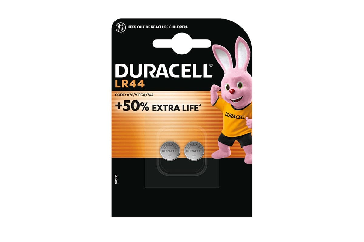 Duracell LR44 Alkaline Button Battery | 2 Pack