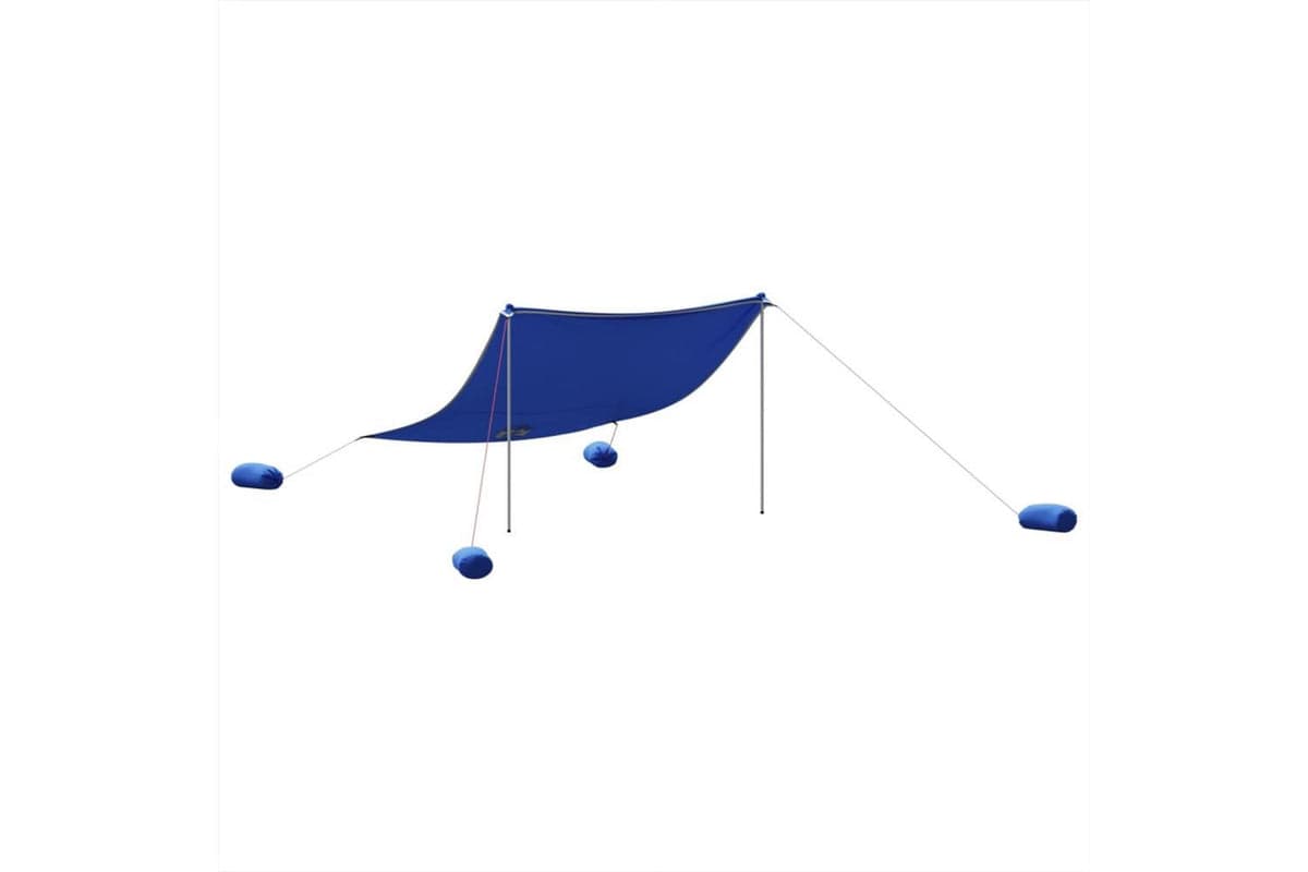Vidaxl Beach Canopy With Sand Anchors Blue 304x300 Cm