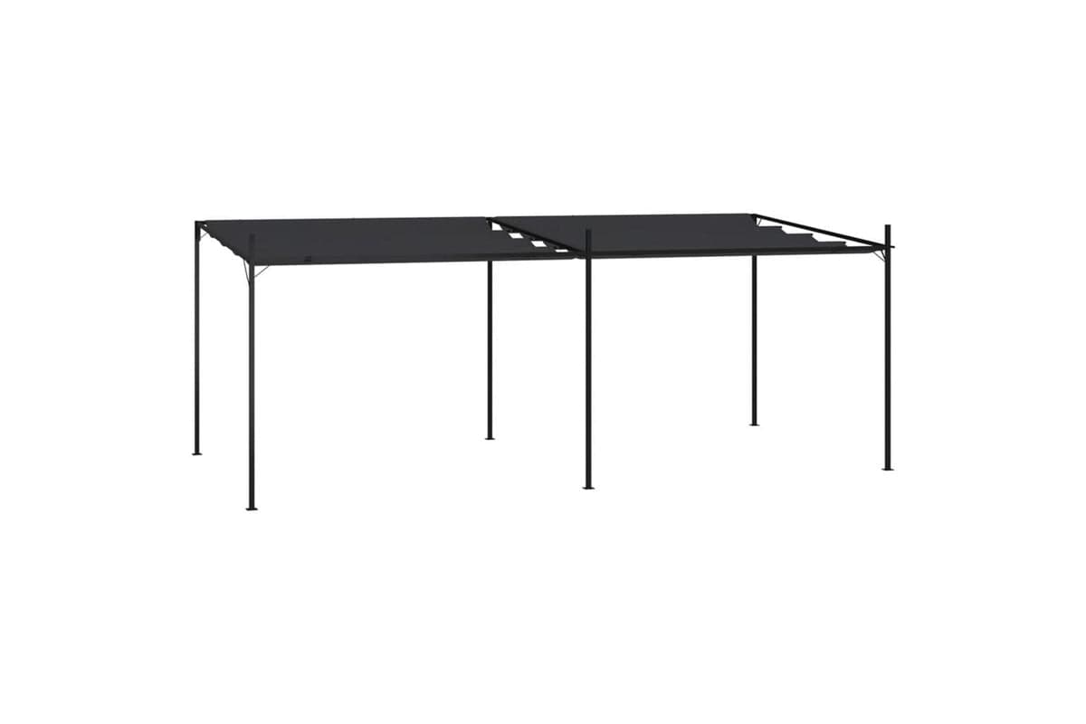 vidaXL 313634 Gazebo With Retractable Roof 600x300x233cm Anthracite