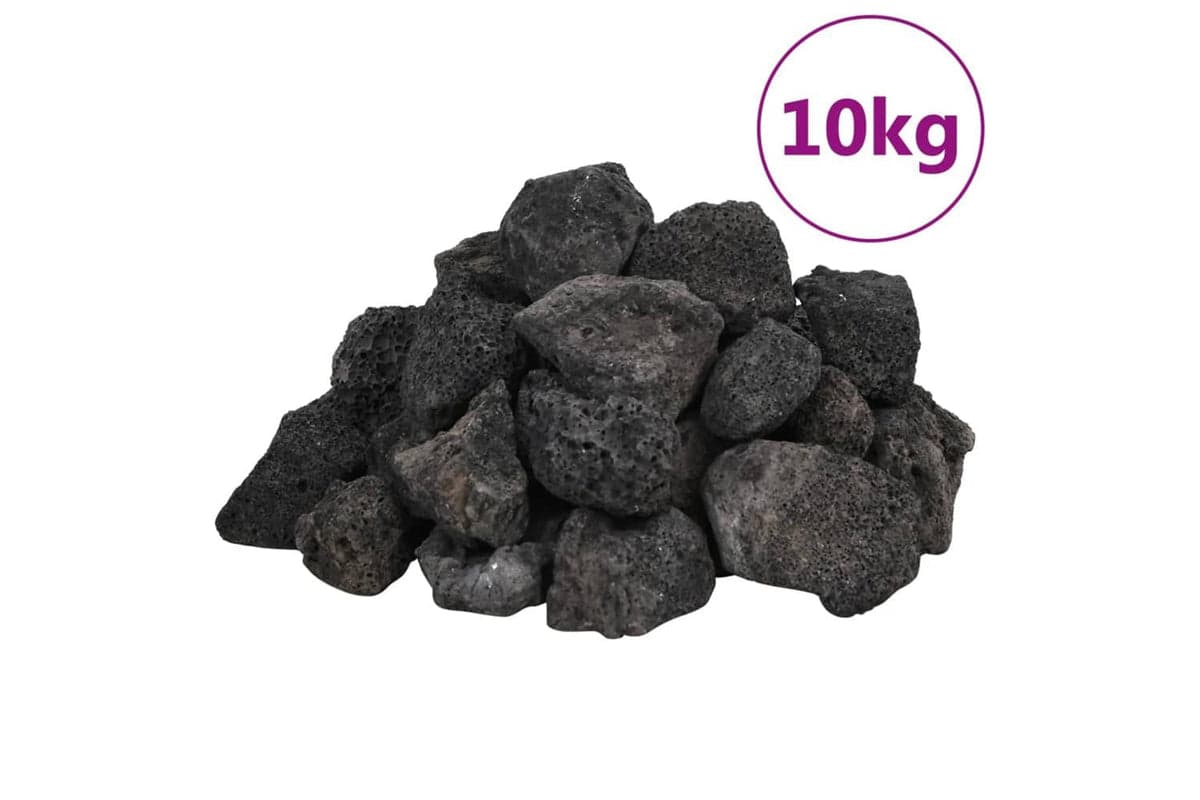 Vidaxl Volcanic Rocks 10 Kg Black 3-5 Cm