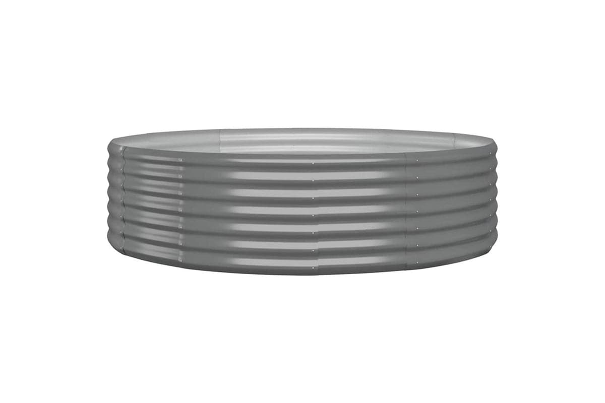 vidaXL 319019 Garden Raised Bed Powder-coated Steel 140x140x36cm Grey