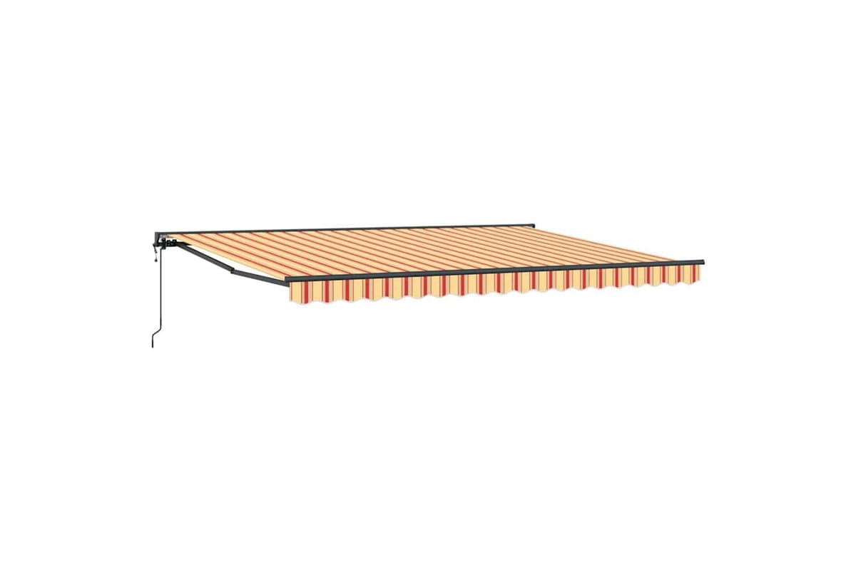 Vidaxl Retractable Awning Yellow And Orange 450x300 Cm Fabric