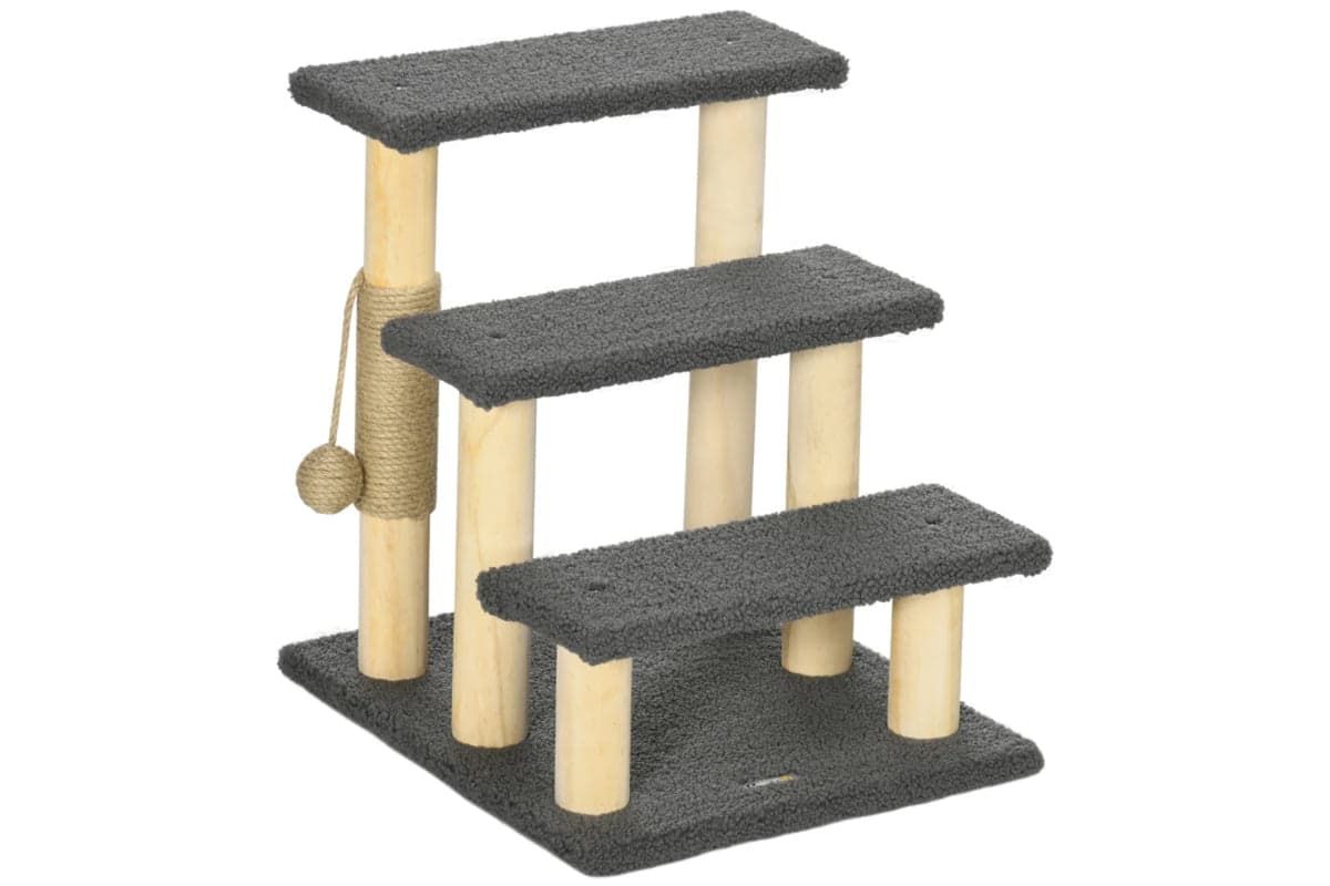 PawHut 48cm Cat Tree | Grey/Natural