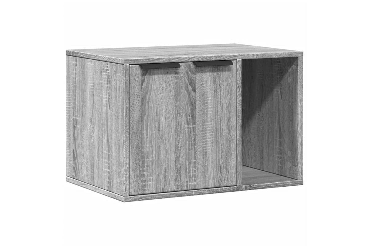 Cat Litter Box Enclosure Grey Sonoma 60x40x40 Cm Engineered Wood