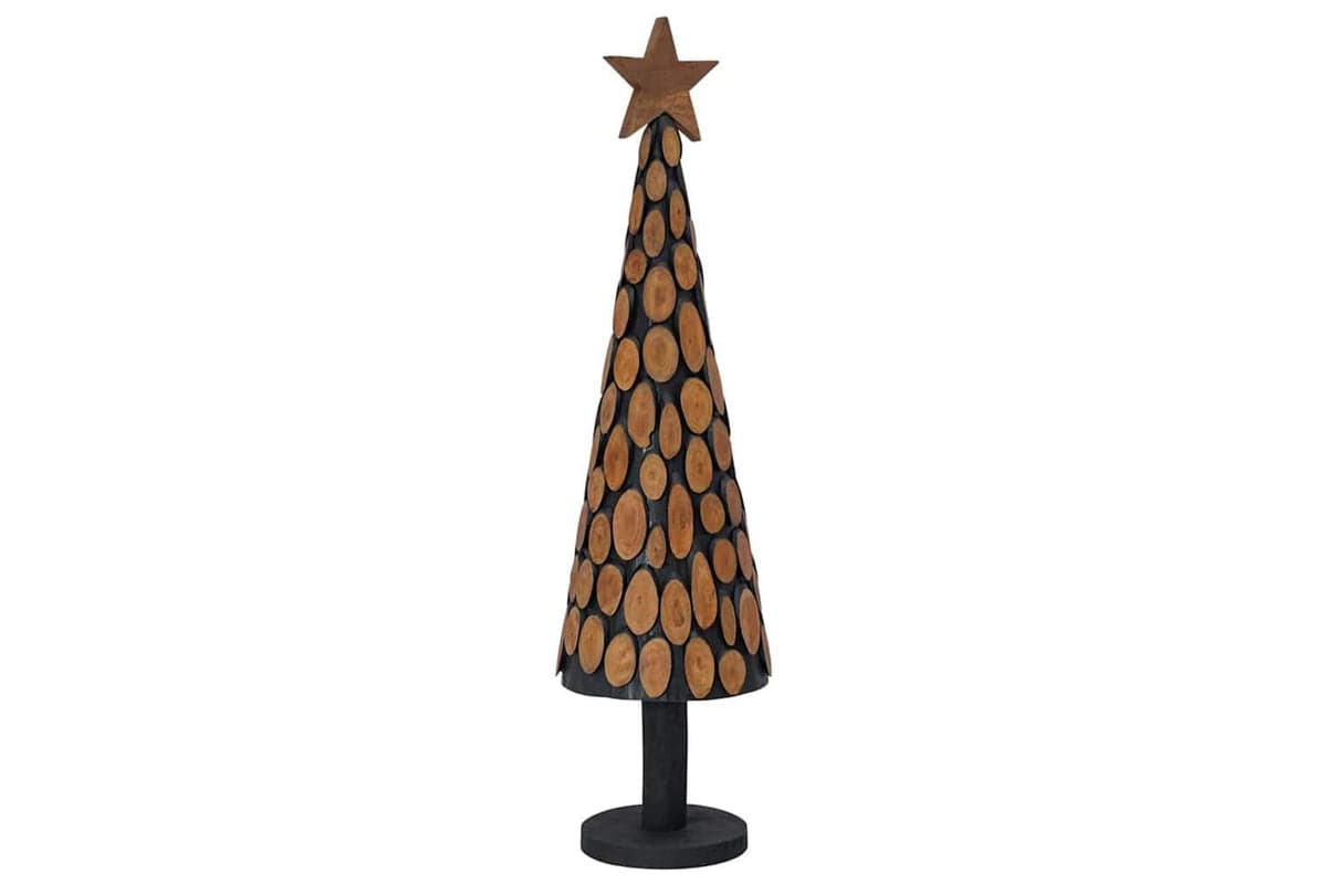 Vidaxl Christmas Tree With Stand Brown 120 Cm Solid Teak Wood