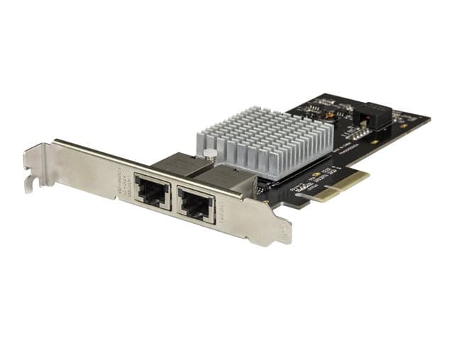 STARTECH.COM - Startech Dual Port 10G PCIe Network Adapter Card - Intel-X550AT 10GBASE-T PCI Express 10GbE Multi Gigabit Ethernet 5 Speed NIC 2port - Network adapter - PCIe 3.0 x4 low profile - 10Gb Ethernet x 2 - black