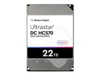 WD Ultrastar DC HC570 - Hard drive - 22 TB - internal - 3.5' - SAS 12Gb/s - 7200 rpm - buffer: 512 MB