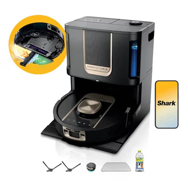 Shark ThermaCharged PowerDetect 2-in-1 Vac & Mop Robot Vacuum Black | RV2900XEUK