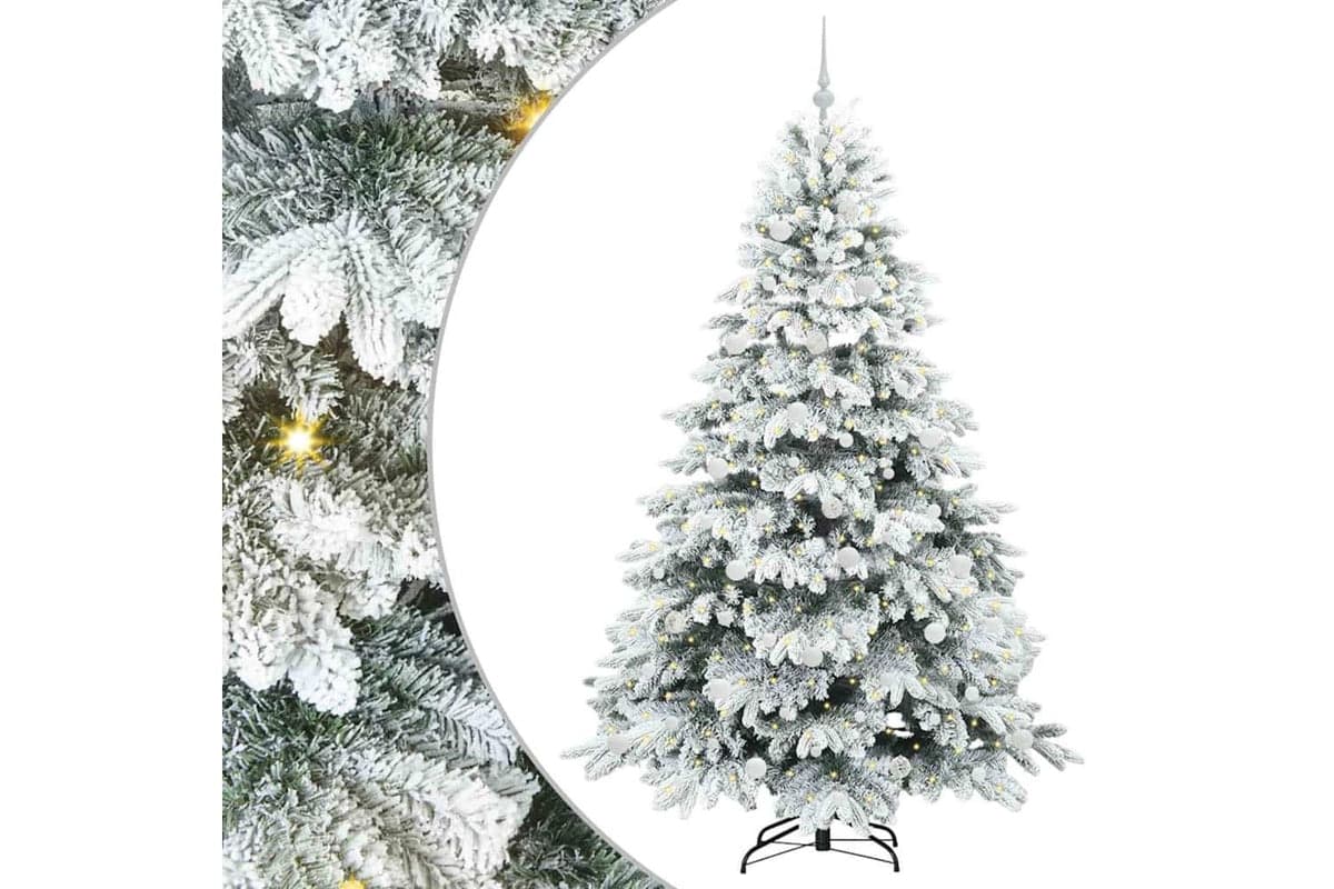 Vidaxl Artificial Christmas Tree With 300 Leds Green 210 Cm Pe And Pvc
