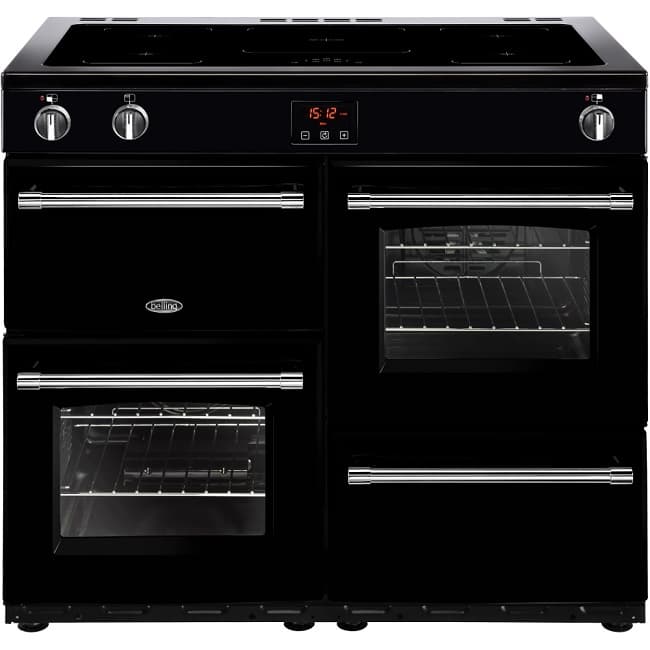 Belling Farmhouse 100cm All Electric Fuel Range Cooker FH100E - Black
