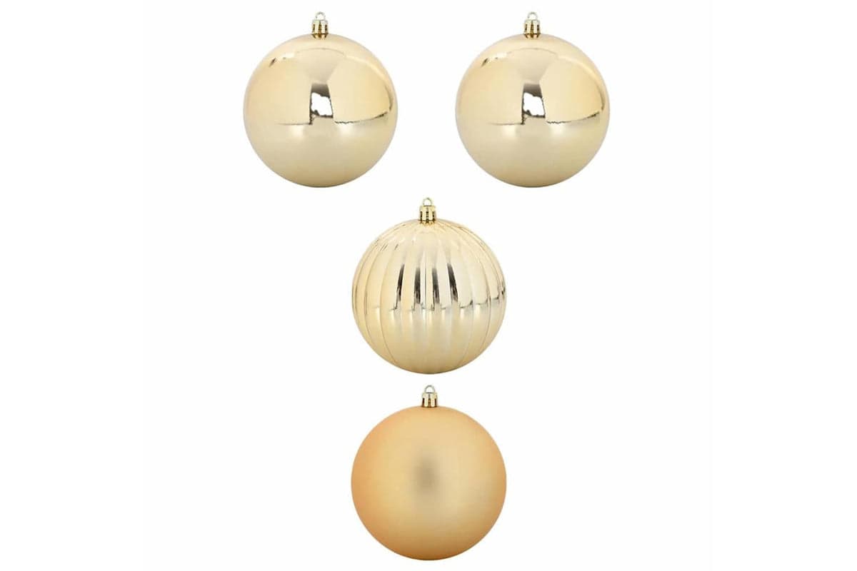 Vidaxl Christmas Bauble Set 4 Pcs Gold