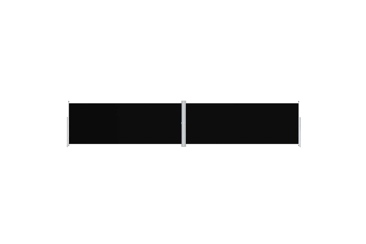 vidaXL 318042 Retractable Side Awning Black 200x1000cm