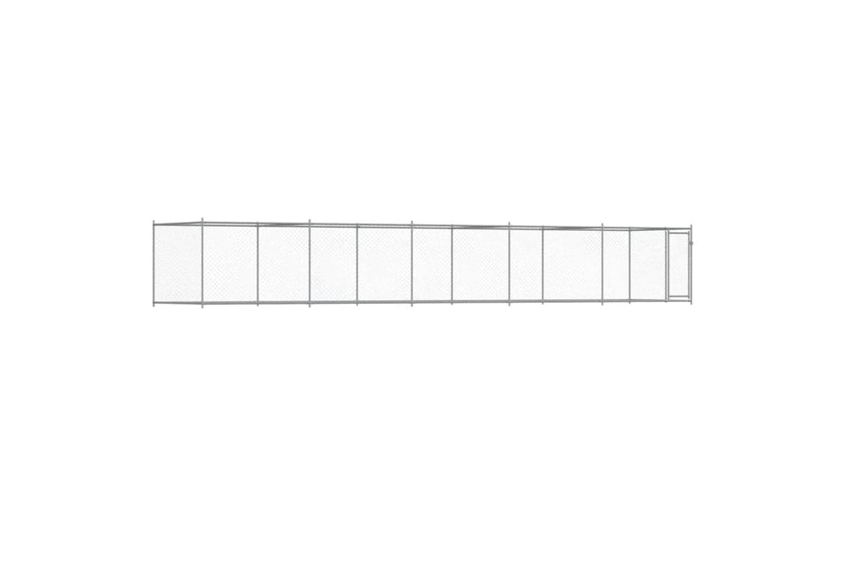 Vidaxl Dog Cage With Door Grey 10x2x15 M Galvanised Steel