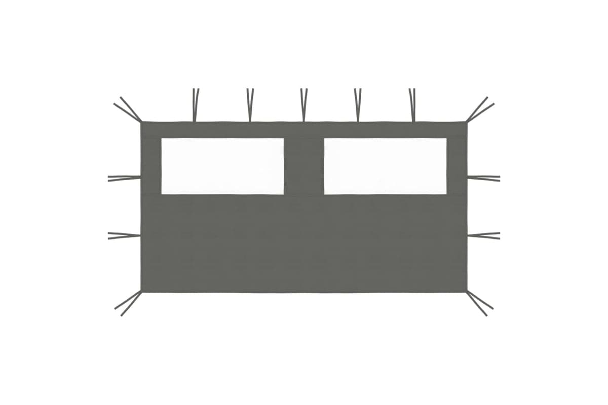 Vidaxl 3070423 Gazebo Sidewall With Windows 4x2 M Anthracite