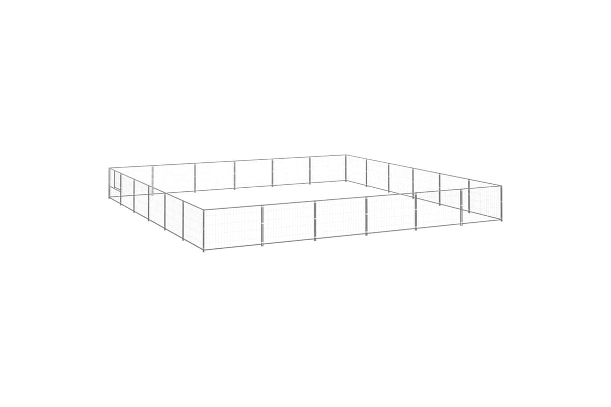 Vidaxl 3082174 Dog Kennel Silver 36 M2 Steel