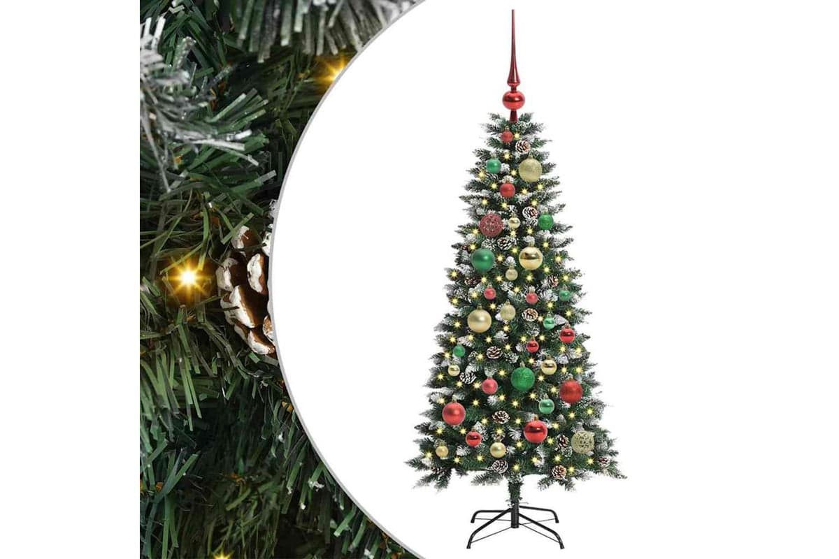 Vidaxl Artificial Christmas Tree With 150 Leds Green 55 X 55 X 120 Cm