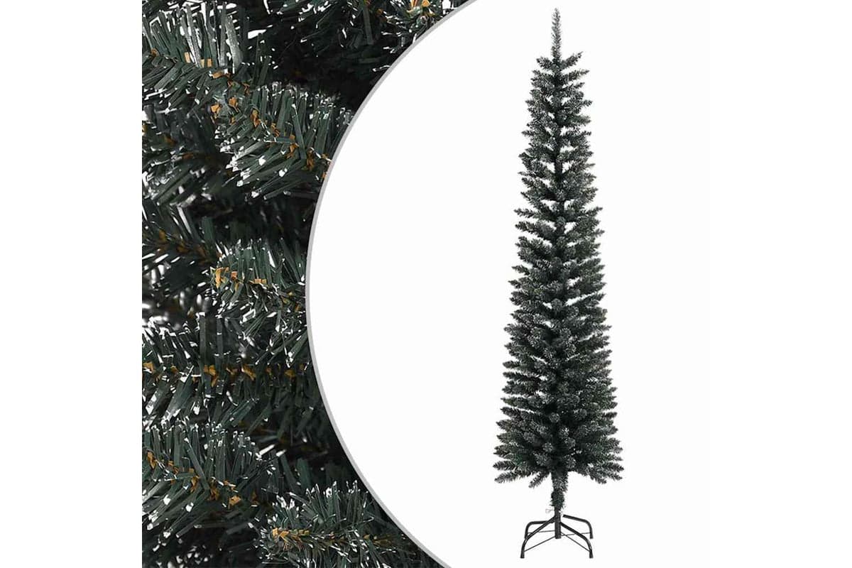 Vidaxl Artificial Slim Christmas Tree With Stand Green 240 Cm Pvc
