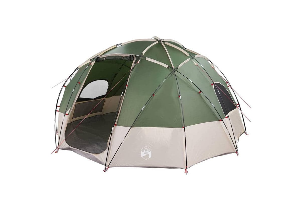 Vidaxl Camping Tent With Roof Green 475 X 475 X 235 Cm Polyester