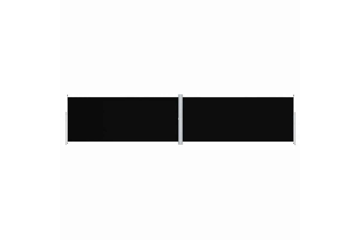 vidaXL 318048 Retractable Side Awning Black 220x1000cm