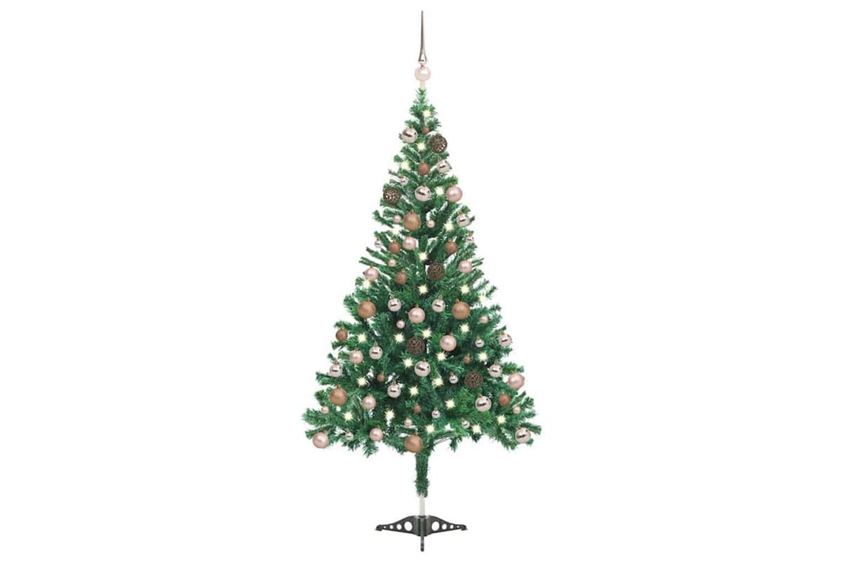 Vidaxl Artificial Pre-lit Christmas Tree Ball Set 120 Cm 230 Branches