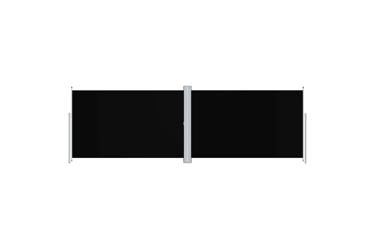 vidaXL 318006 Retractable Side Awning Black 200x600cm