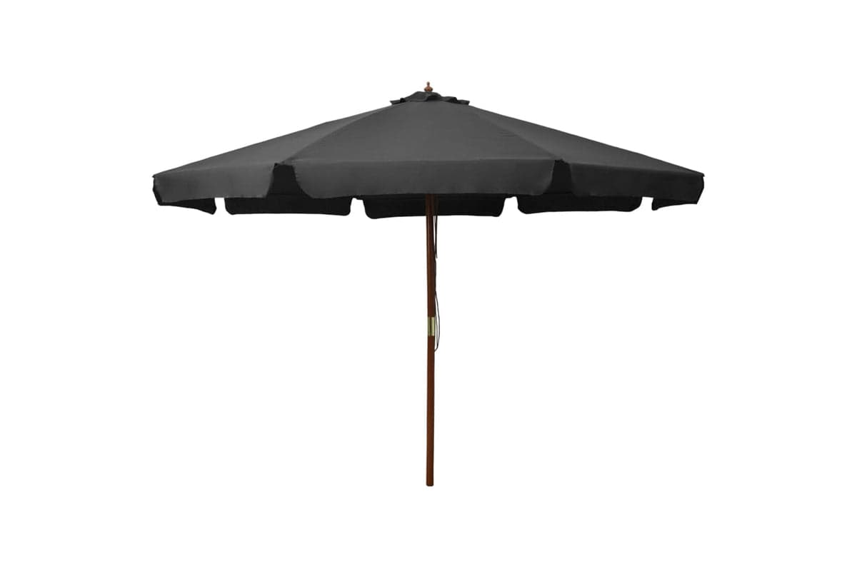 vidaXL 47214 Outdoor Parasol With Wooden Pole 330cm Anthracite