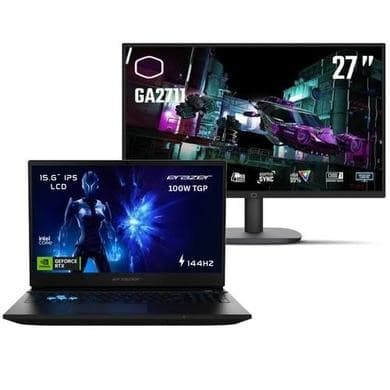 Medion Erazer Deputy 15 P1 Intel Core 7 16GB RAM 1TB SSD 15.6 Inch 144Hz GeForce RTX 5060 Gaming Laptop with Cooler Master GA2711 27" IPS QHD 100Hz 1ms Gaming Monitor