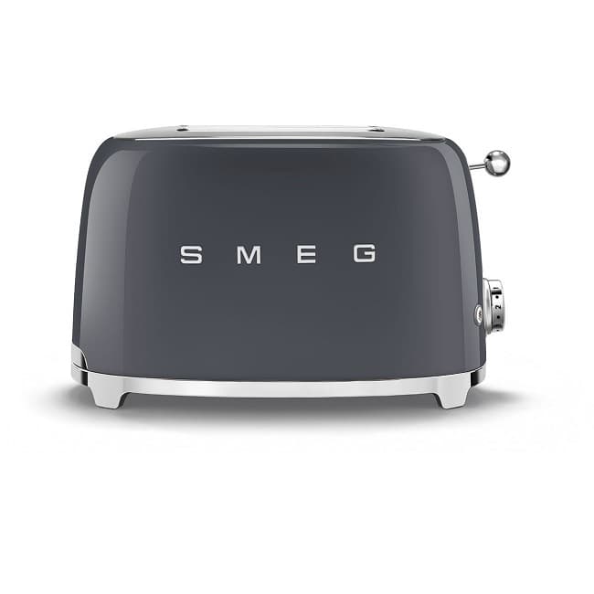 Smeg 50's Retro Style Slate Grey 2 Slice Toaster | TSF01GRUK