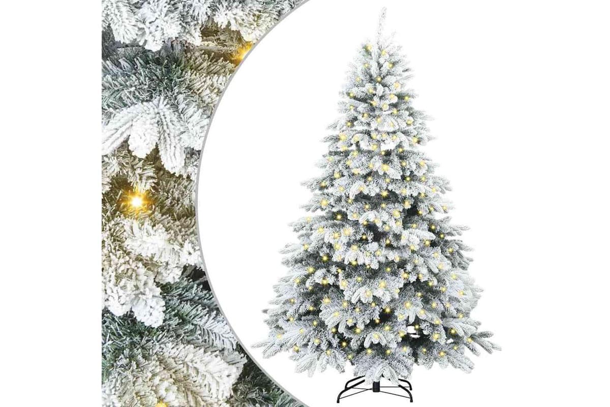 Vidaxl Artificial Christmas Tree With 300 Leds Green 180 Cm Pe And Pvc