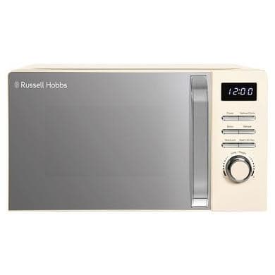 Refurbished Russell Hobbs RHMD818C 20L 800W Freestanding Digital Microwave Oven Cream