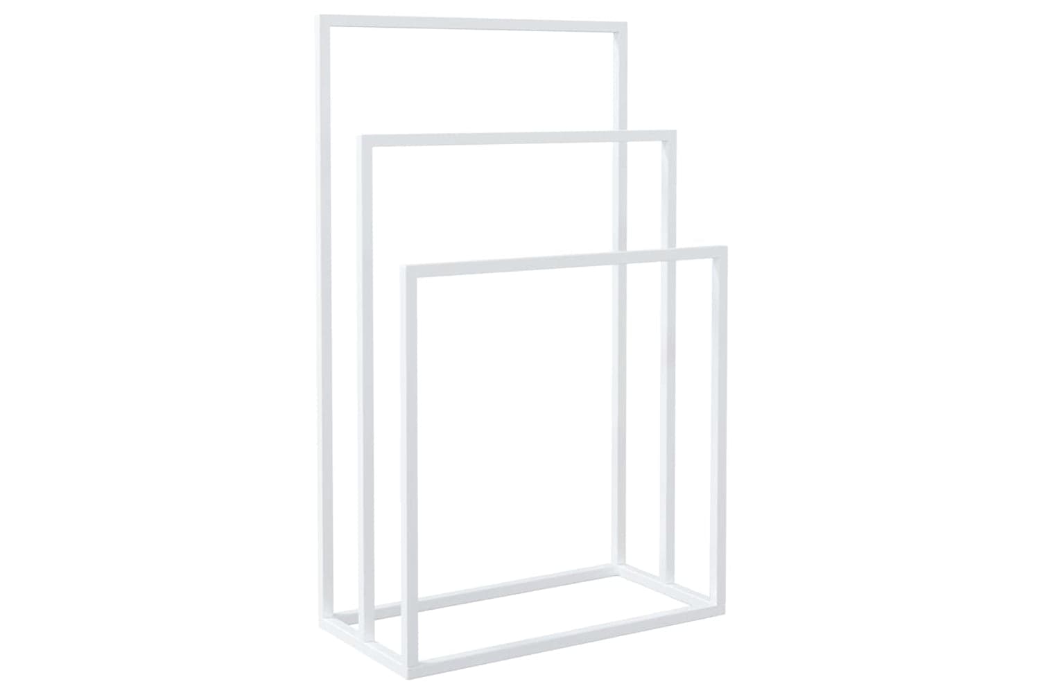 vidaXL 343091 Freestanding Towel Rack White 48x24x79cm Iron