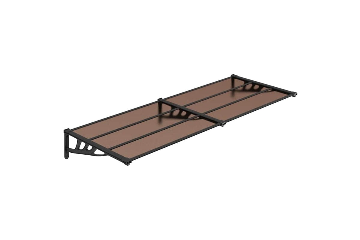 Vidaxl Door Canopy Black 239x90 Cm Polycarbonate