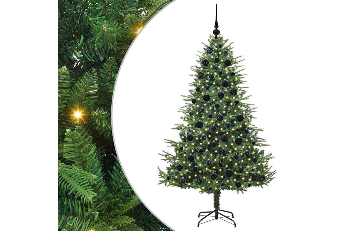 Vidaxl Artificial Pre-lit Christmas Tree With Ball Set Green 180 Cm