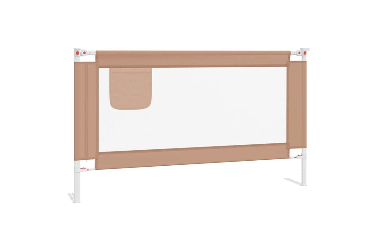 Vidaxl Toddler Safety Bed Rail Taupe 140x25 Cm Fabric