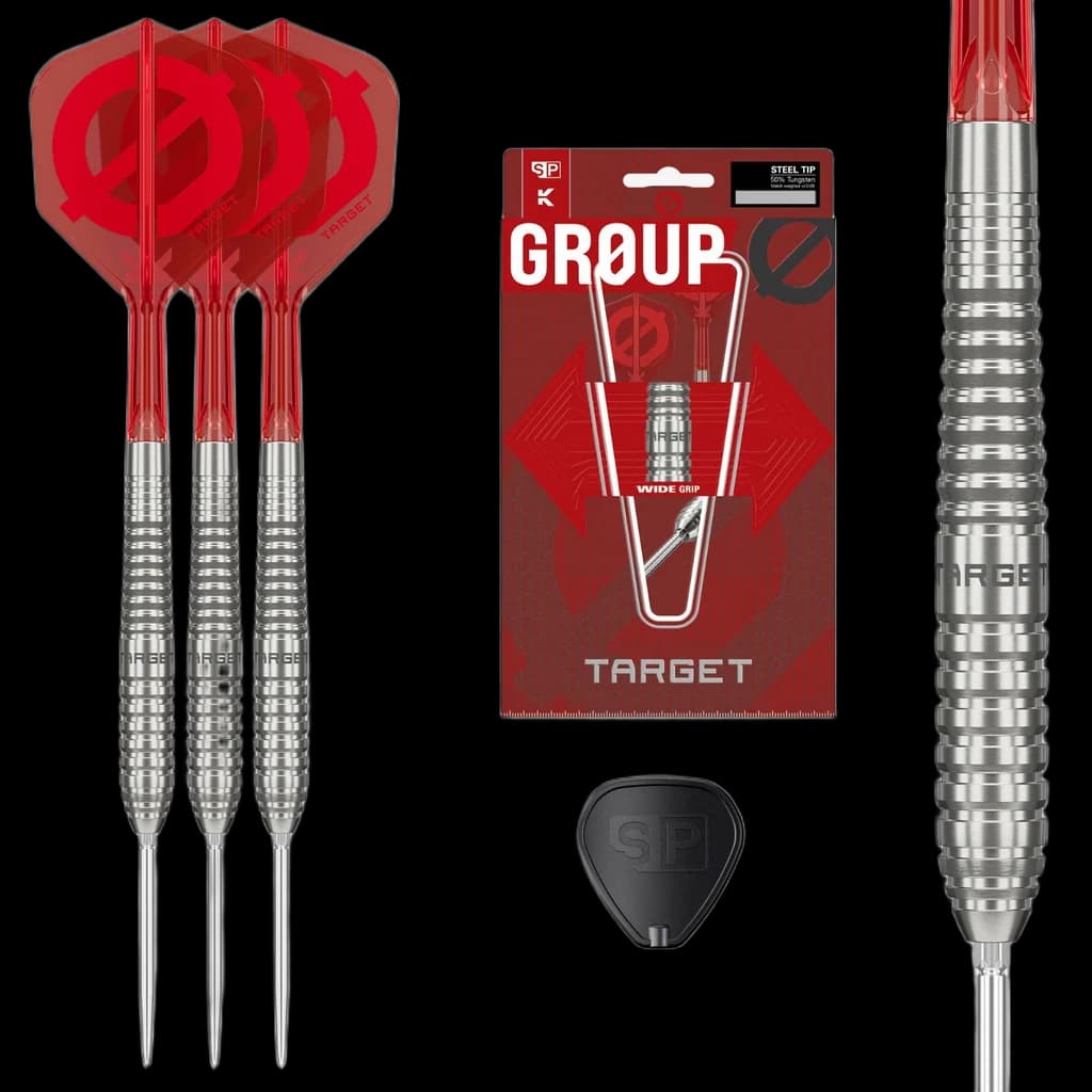 Target Darts Group Ø 01 SP Steel Tip Darts - Silver & Red | 190962