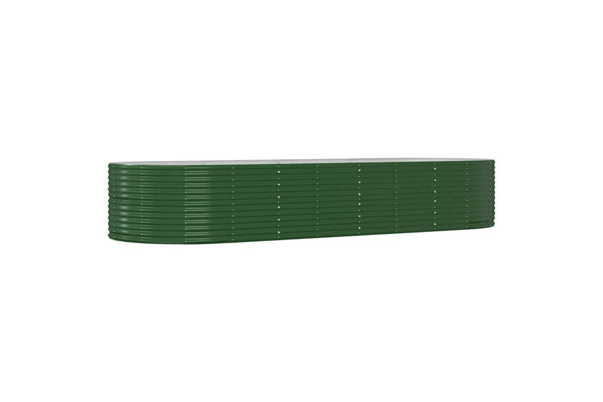 vidaXL 319103 Garden Raised Bed Green 367x140x68cm Powder-coated Steel