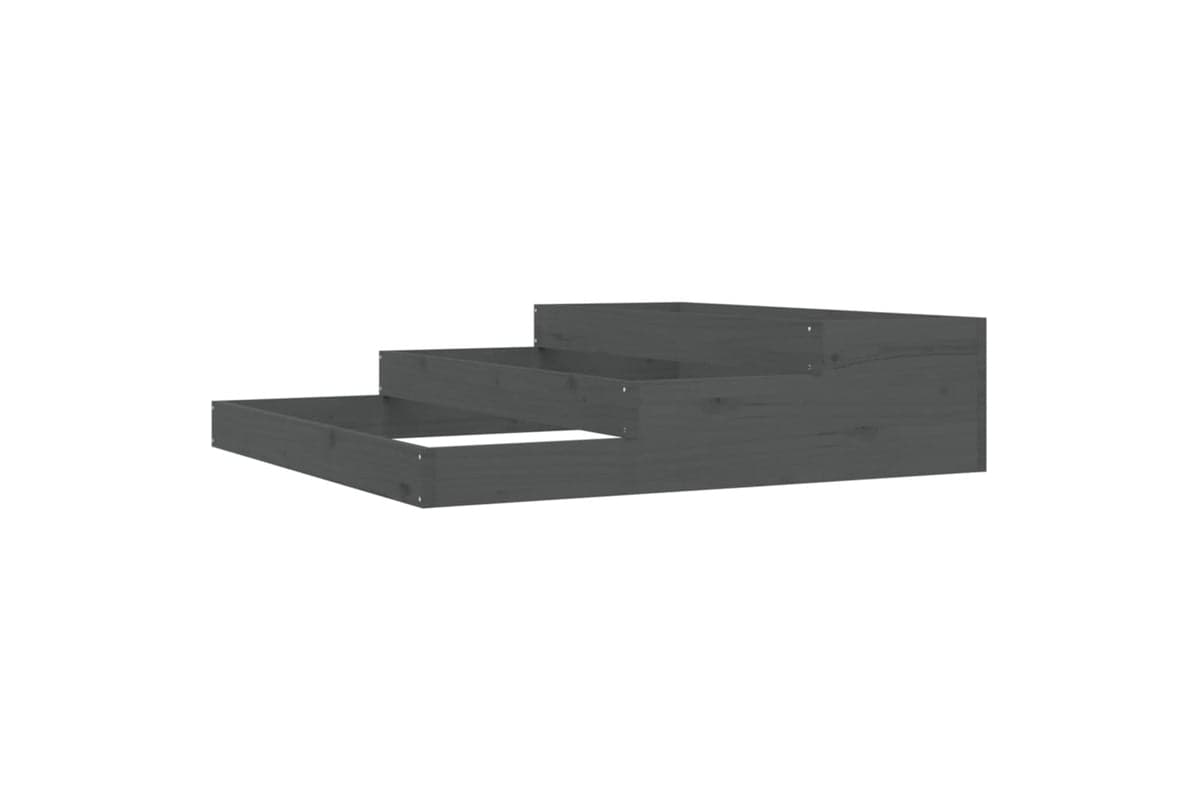 vidaXL 823915 Planter Grey 107x107x27cm Solid Wood Pine