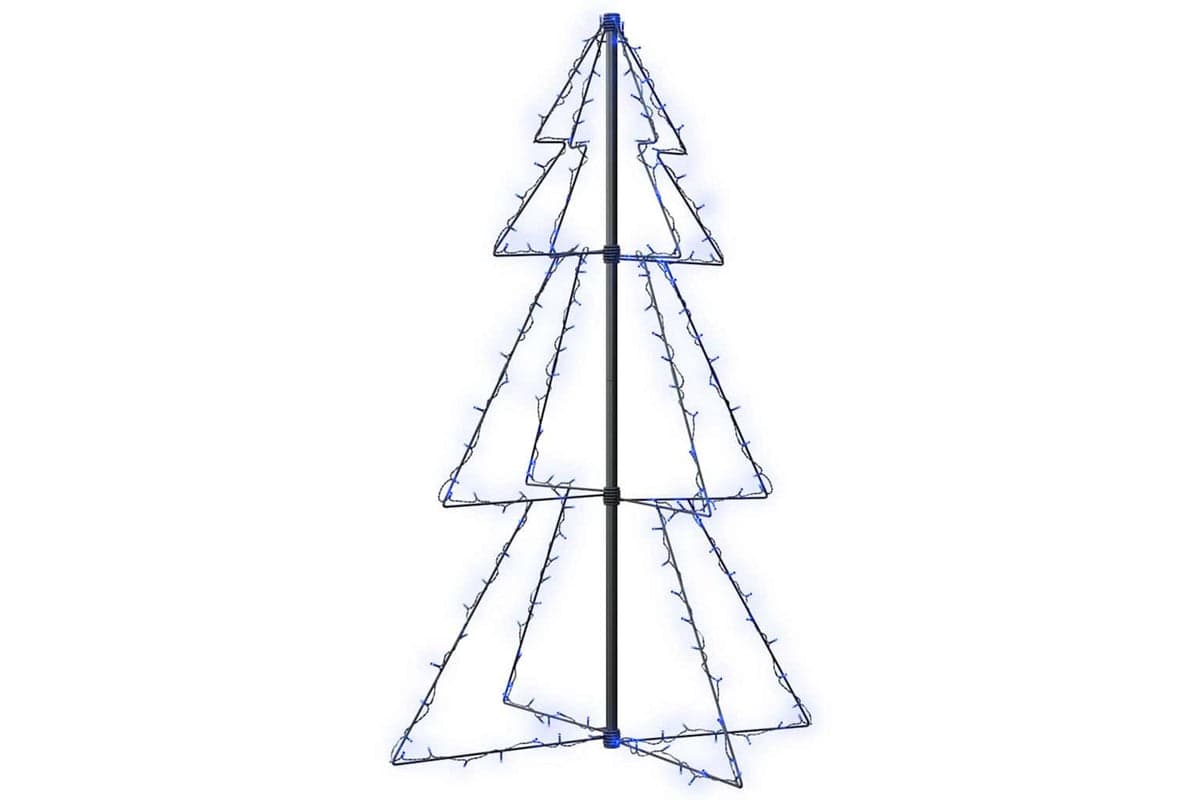Vidaxl Christmas Cone Tree 160 Leds Indoor And Outdoor 78x120 Cm