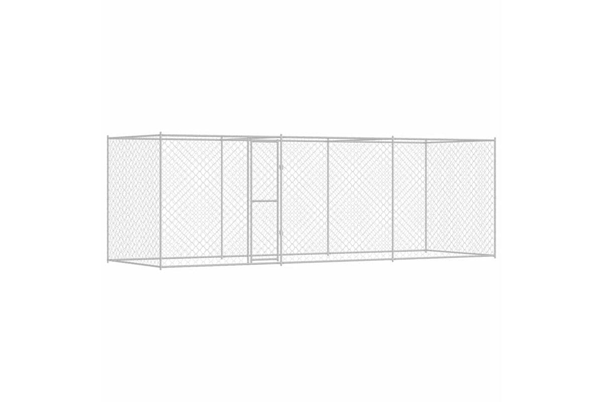 Dog Cage Silver 600 X 200 X 256 Cm Galvanised Steel