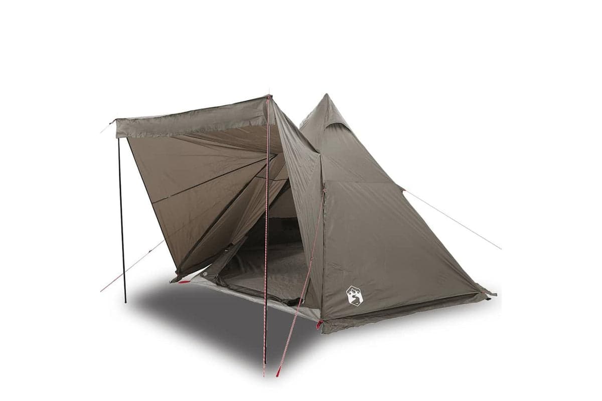 Vidaxl Family Tent Tipi 6-person Brown Waterproof