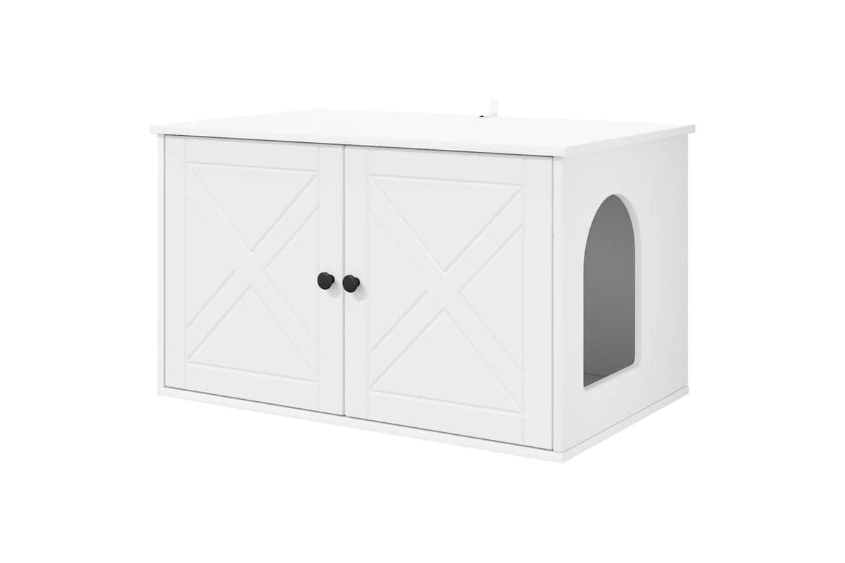 Vidaxl Cat House White 85 X 55 X 505 Cm Engineered Wood