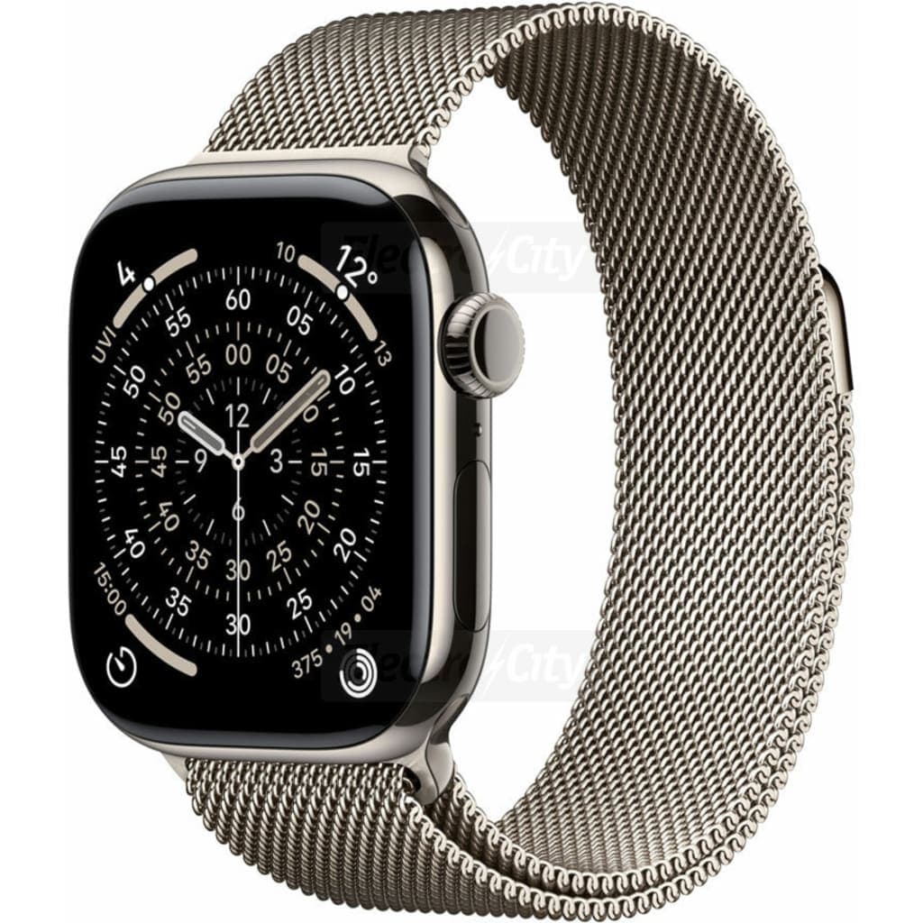 Apple Watch Series 11 GPS + Cellular 42mm Smartwatch | Natural Titanium with Milanese Loop Band