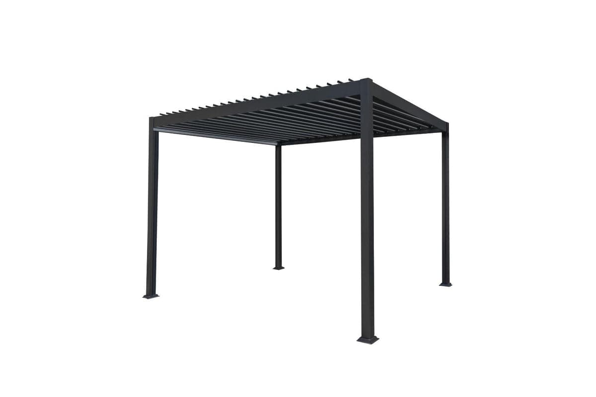 Monstershop 3m x 3m Aluminium Pergola | Dark Grey