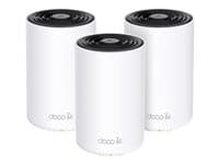 TP-LINK - Deco XE75 Pro V1 - Wi-Fi system - (3 routers) - up to 7,200 sq.ft - mesh 1GbE, 2.5GbE - Wi-Fi 6E - Multi-Band