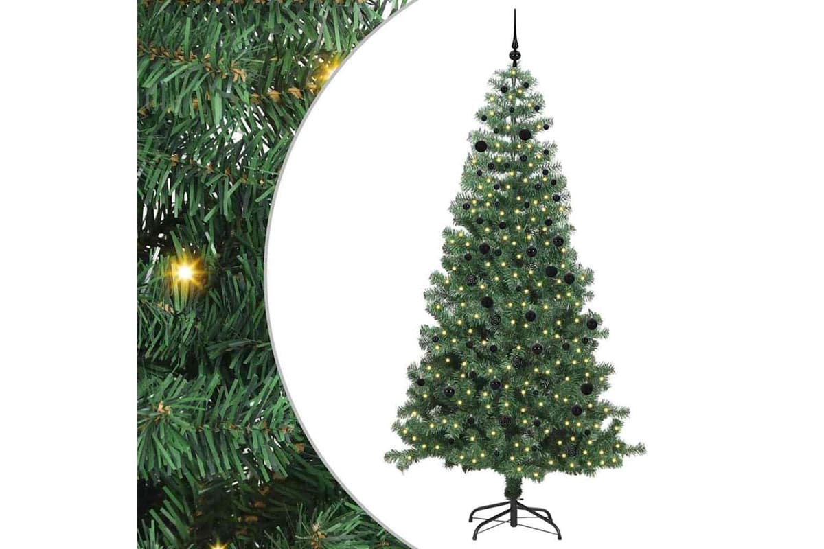 Vidaxl Christmas Tree With 300 Leds With Stand Green 240 Cm Pvc