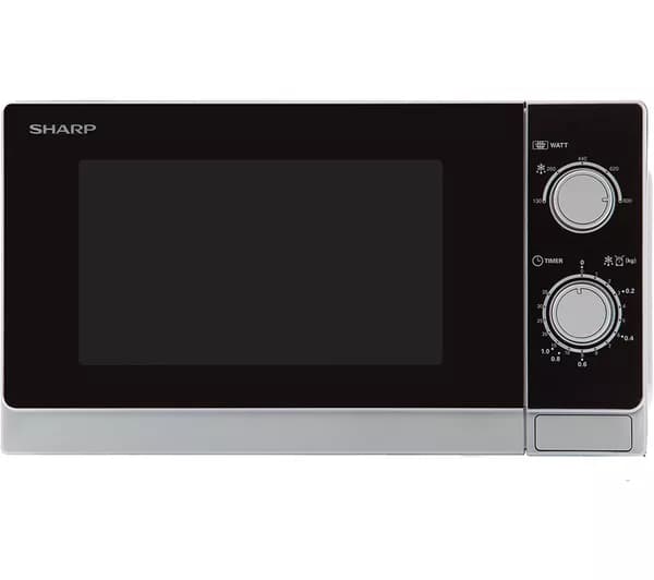SHARP R200INW-UK Compact Solo Microwave - Silver